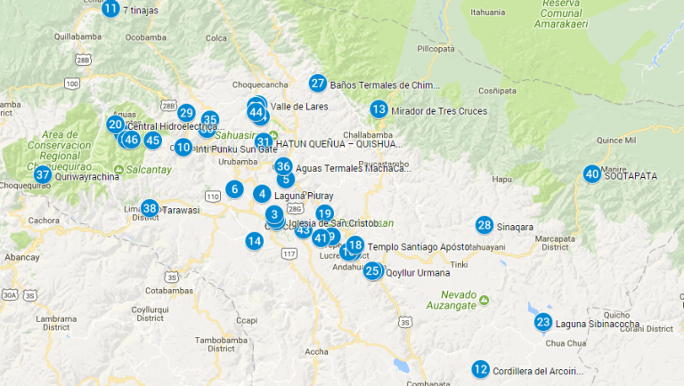 [Mapa] 40 maravillas ocultas de Cusco II